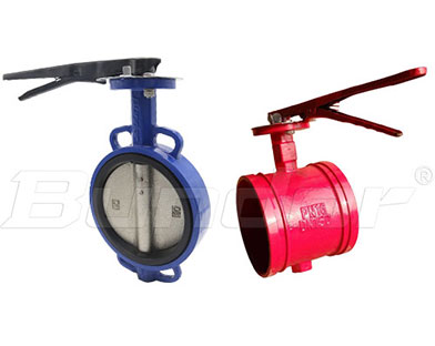 Difference between wafer butterfly valve and grooved butterfly valve
